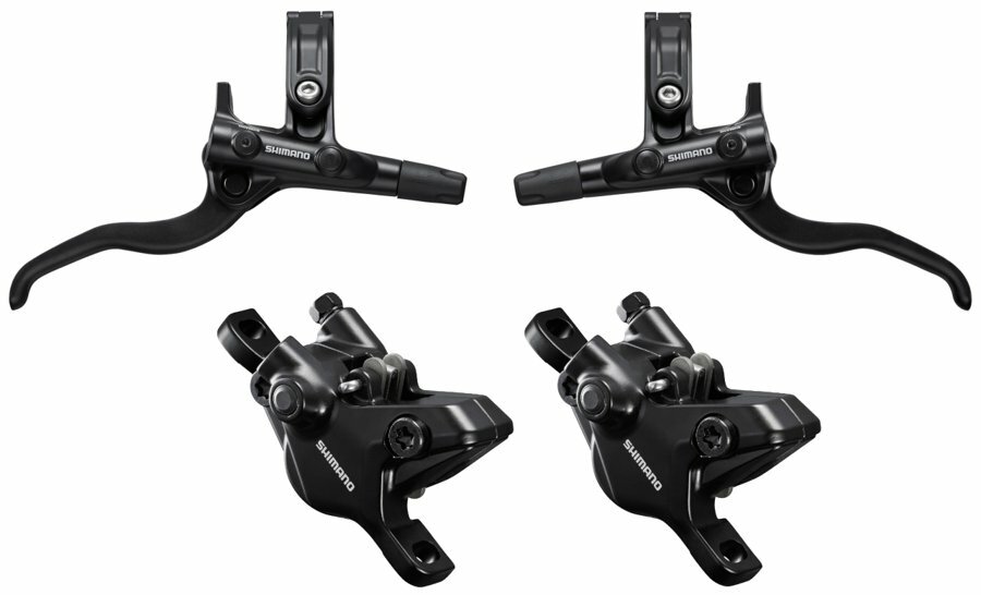 Shimano Brzda kotoučová Shimano Deore MT410 přední a zadní komplet bez kotoučů J-kit v krabičce, přestavbová sada hydraulických brzd – Brzda kotouč Shimano MT410