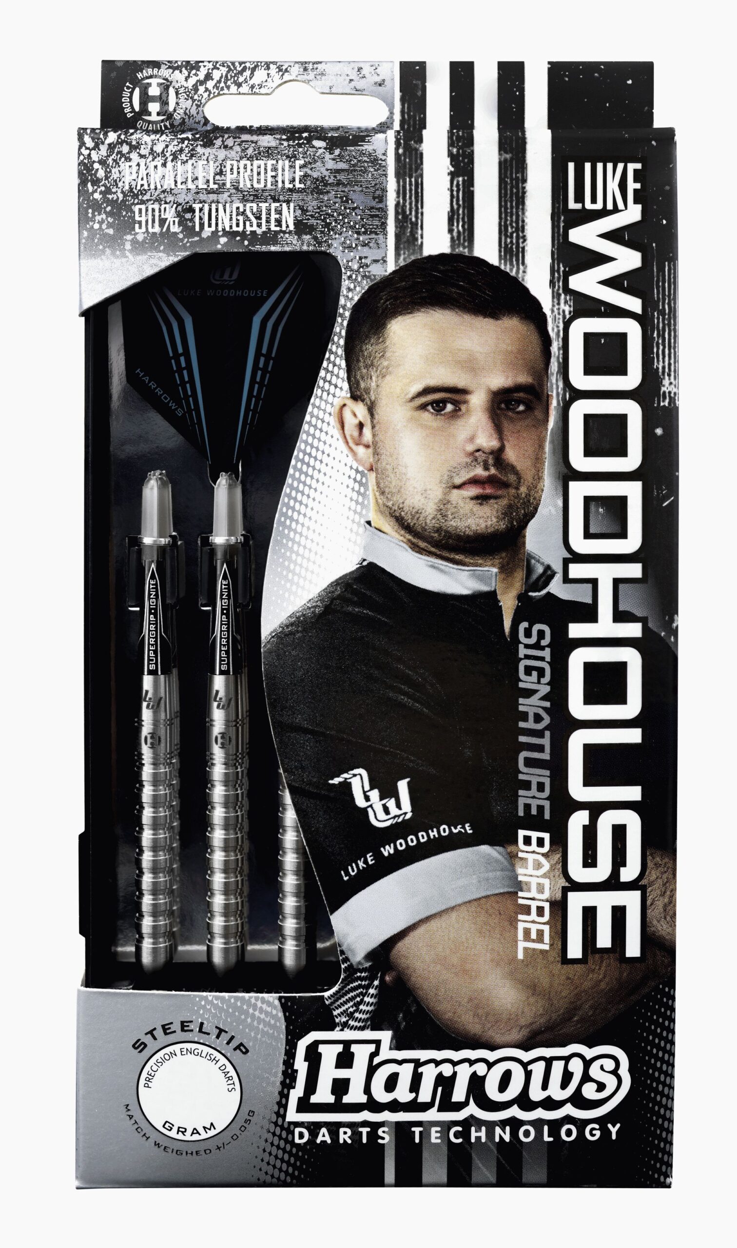 Harrows Šipky Harrows Luke Woodhouse 90% steel 25g – Luke Woodhouse 90 steel 25g