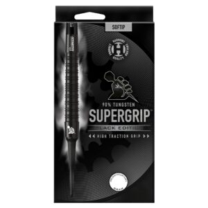 Harrows Šipky Harrows Supergrip Black Edition 90% soft 16g - Supergrip 90 Black E. soft 16g