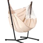 La Siesta Houpací sedačka se stojanem La Siesta Fiji set Organic Comfort Nougat - Fiji set Organic Comf. Nougat