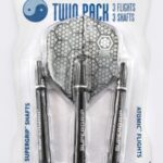 Harrows Násadky a letky Harrows Twin Pack black/silver medium - Twin Pack black/silver medium