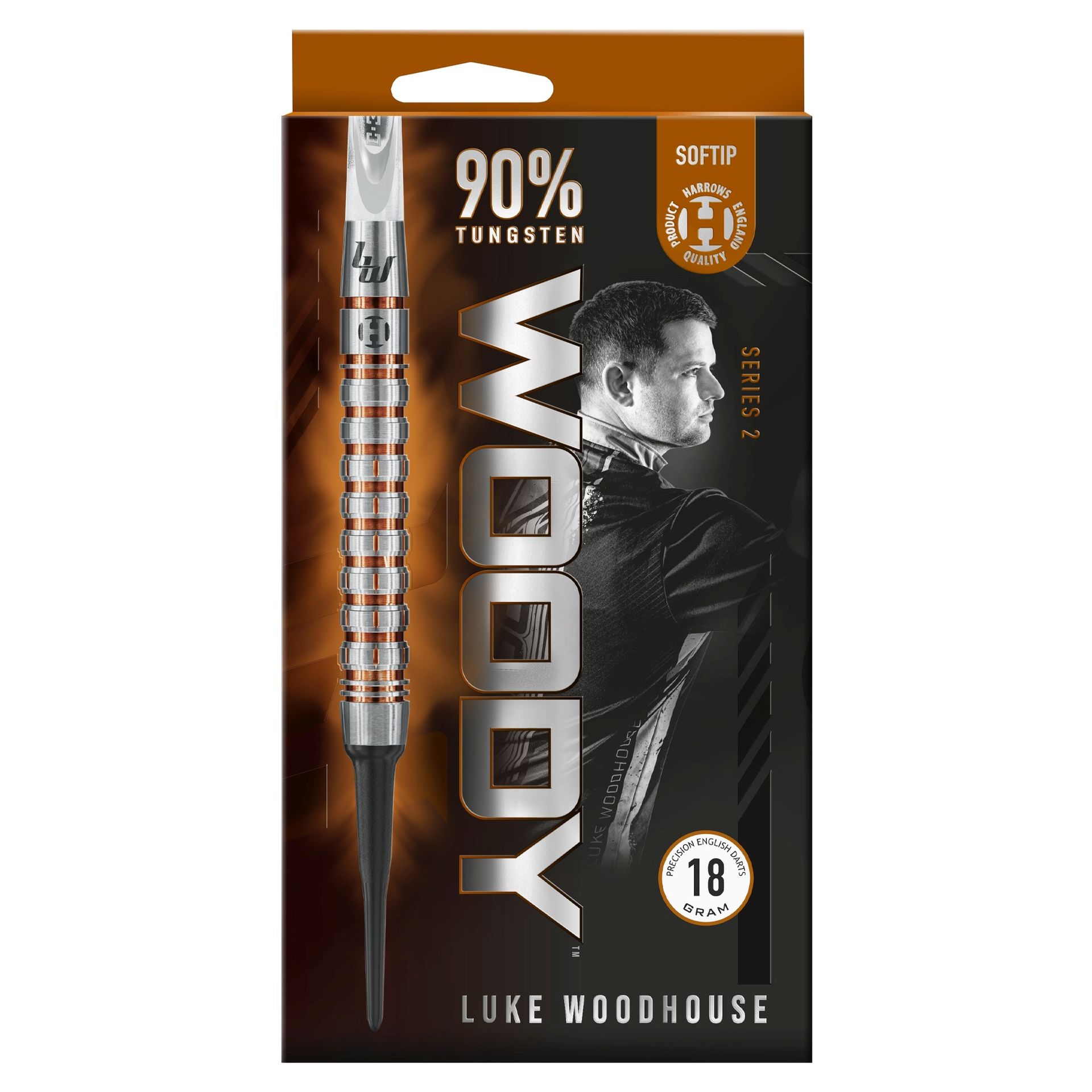Harrows Šipky Harrows Luke Woodhouse series 2 90% soft 18g – Luke Woodhouse s2 90 soft 18g