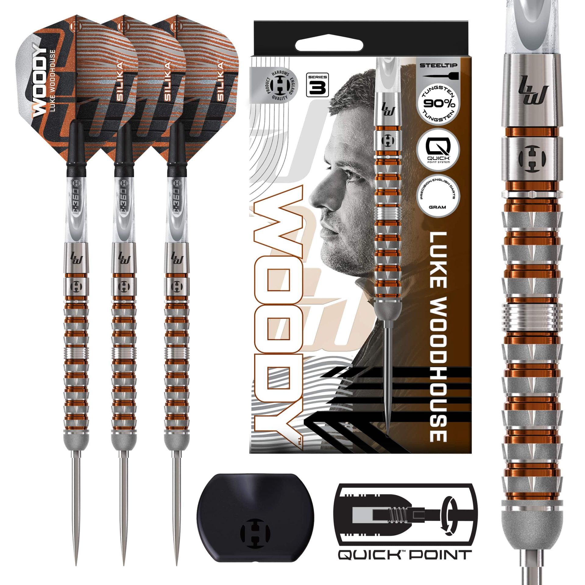 Harrows Šipky Harrows Luke Woodhouse series 3 90% steel 23g – Luke Woodhouse s3 90 steel 23g