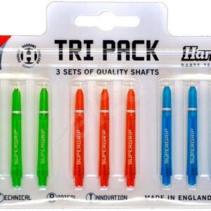 Harrows Sada násadek Harrows Supergrip medium 3 Pack - colour
