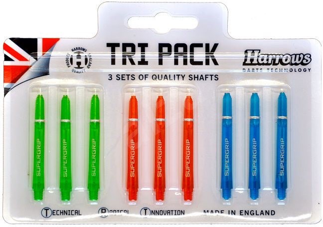 Harrows Sada násadek Harrows Supergrip medium 3 Pack – colour