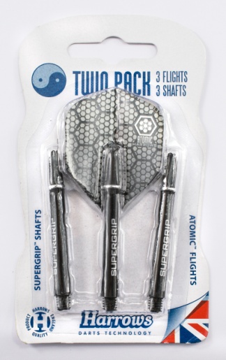Harrows Násadky a letky Harrows Twin Pack black/silver medium – Twin Pack black/silver medium
