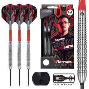 Harrows Šipky Harrows Damon Heta Natural 90% Quick Point steel 21g - Damon Heta Nat 90 QP steel 21g